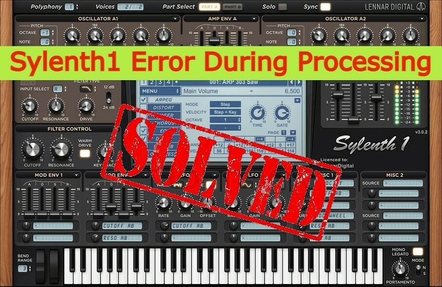 Sylenth1 Error During Processing