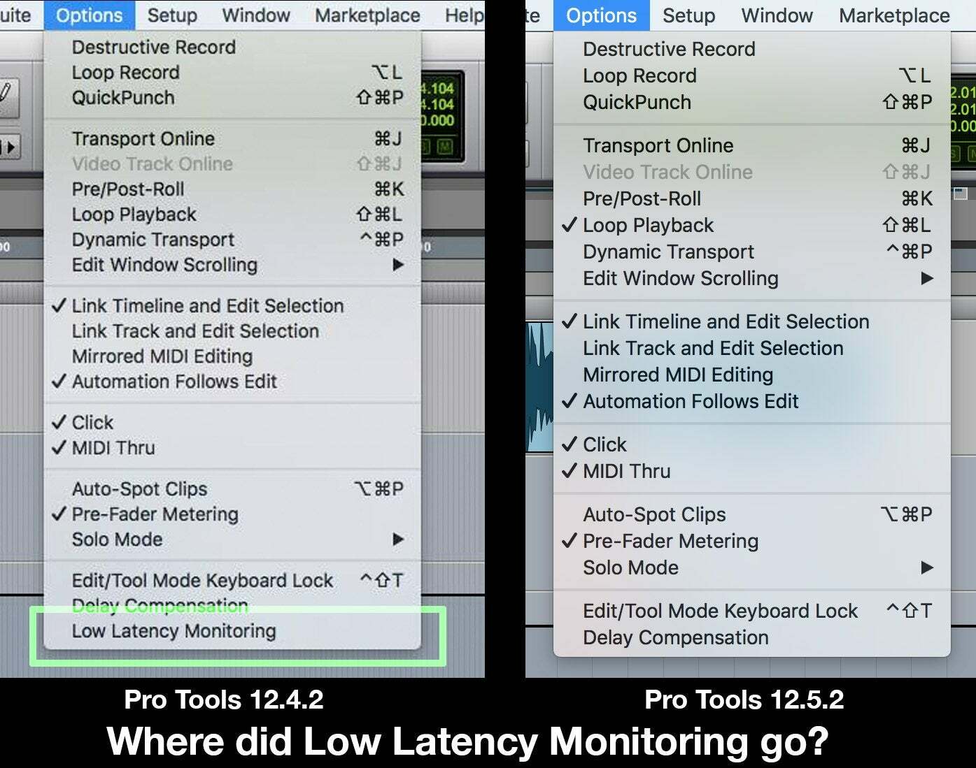 Pro Tools Low Latency Monitoring